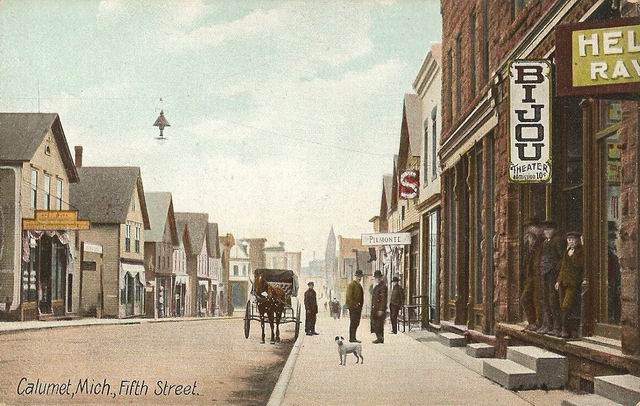 Bijou Theatre - Post Card View 1909 From Paul Petosky (newer photo)